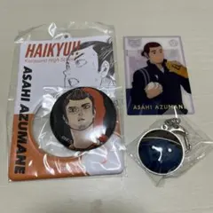 ハイキュー缶バッジ&特製ホルダー 坂ノ下商店 ガラスキーホルダー カード 東峰旭