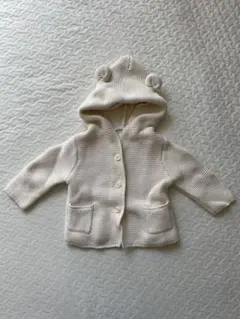 GAPベビー　くまみみ　３ヶ月〜６ヶ月　カーディガン  アイボリー