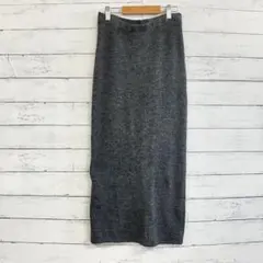H&M ロングスカート タイト ウール混 グレー きれいめ S 美シルエットのサムネイル