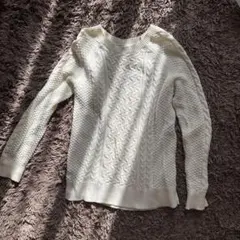 GAP アイボリー ケーブルニットセーター XS