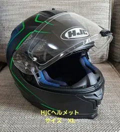 HJC フルフェイスヘルメット マットブラック グリーン