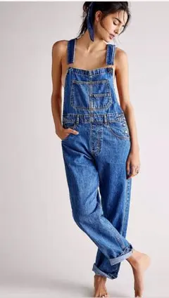 FreePepole デニムオーバーオール M