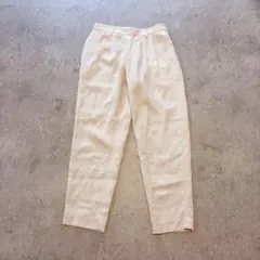 s3415 グリーンレーベルリラクシング テーパードパンツ タック 白のサムネイル