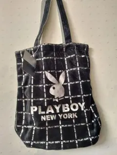 セール！PLAYBOY ブラック トートバッグ PB30164新品タグ付きのサムネイル