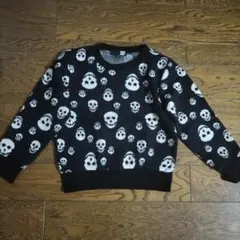 SAUCY PLUS スカル柄ニットセーター 130　黒