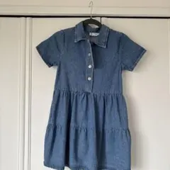 【SALE】ZARA デニム 半袖ワンピース 134