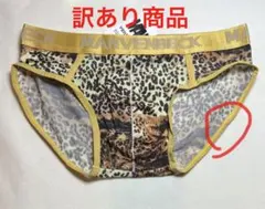【訳あり商品】メンズビキニブリーフ　メッシュ豹柄　Mサイズ　男性下着　051