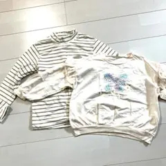 UNIQLO しまむら キッズ 女の子 ロンティー 長袖