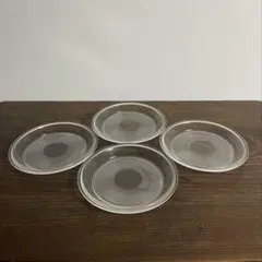 【未使用】HOYA CRYSTAL ガラスプレート 4枚セット 伊勢丹箱付き