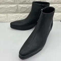 【未使用級】ラブハンター ショートブーツ サイドジップ ハイヒール 44 黒