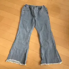チャオパニックティピー裾フリンジ フレアデニムM (110-120)