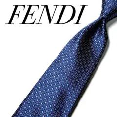 3968✨極美品✨フェンディ ネクタイ 総柄 水玉 ポルカドット 四角 スクエア
