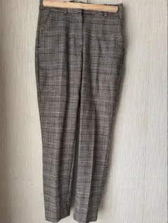 H&M グレンチェック美ラインパンツ36インチ