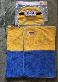 ミニオン フード付きブランケット
