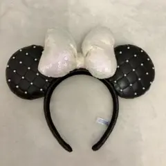 ディズニー カチューシャ ブラック パール キルティング