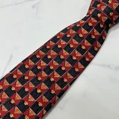 dunhill ダンヒル パターン柄 シルク ネクタイ イタリア製