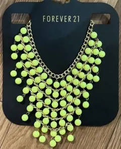 FOREVER 21 ネオンイエロー ビーズ ネックレスのサムネイル