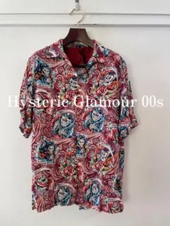 極美品 ヒステリックグラマー アロハシャツ 半袖 レーヨン スカル 花柄
