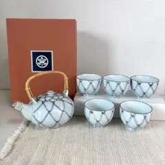 【新品未使用】たち吉 タチキチ 茶器 急須 湯呑み 5客 網目