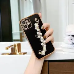 iPhone13Pro ケース スマホカバー パールチェーン