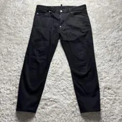 美品 ディースクエアード 22年 Skater Jeans ブラックデニム 52のサムネイル