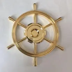船舵　操縦ハンドル　 舵輪　ゴールド