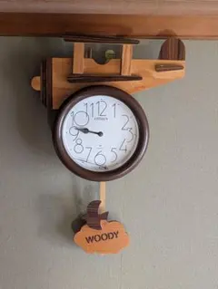 ジャンク　CITIZEN 飛行機型クォーツ時計 WOODY付き