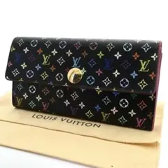 ルイヴィトン✨マルチカラー　モノグラム ポルトフォイユサラ　黒