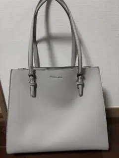 CHARLES & KEITH クラシックダブルハンドル トートバッグ グレー