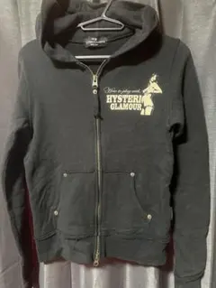 HYSTERIC GLAMOUR ジップアップパーカー ブラック