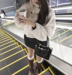 GLR ビットカラーファーショート丈コート