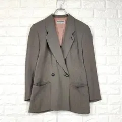 ✨エンポリオアルマーニ/40/黒/千鳥格子/テーラードジャケット/ダブル/春夏