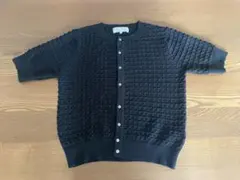 ロペピクニック　透かし柄ニットカーディガン　半袖　レース