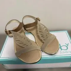 リーフデザインストラップサンダル ベージュ S sizeのサムネイル