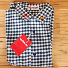 新品未使用【ミキハウス】長袖シャツ 120cm チェック柄