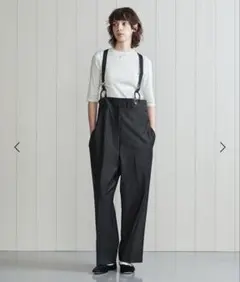 ＜H＞ハイウエストサスペンダーパンツ