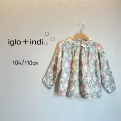 iglo + indi トップス長袖ブラウス 花柄104/110cm リバティ風