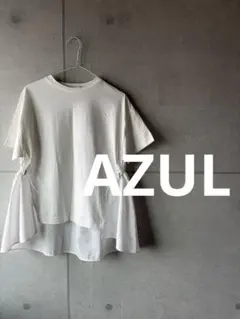 2022. 【アズール】 新品 サイドドロスト 異素材 切替Tシャツ ホワイトのサムネイル