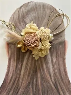 髪飾りドライフラワー袴ヘアパーツ＊水引成人式結婚式＊花飾り＊⭕️訳ありセール