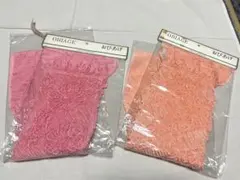 正絹帯揚げ　帯揚げ　おびあげ　正絹　絹100% ピンク　オレンジ　2枚セット