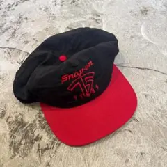 80～90s USA製 キャップ 黒 赤 スナップオン 工具 バドワイザー 古着