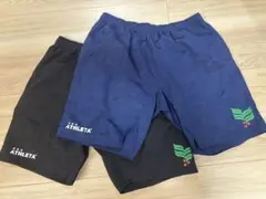 アスレタ　ハーフパンツ　2枚セット　総柄　ネイビー&ブラック