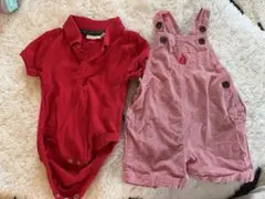 Jojomamanbebe ベビー　オーバーオールセット　ベビー服のサムネイル