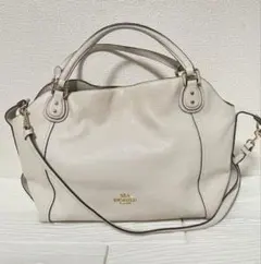 【美品】COACH ライトベージュ ショルダーバッグ　ハンドバッグ