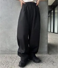 select MOCA by sonタックバルーンワイドパンツ M ブラック