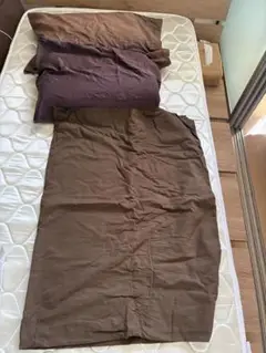 ニトリ　シーツ　枕カバー　茶色　ブラウン　シングルベッド