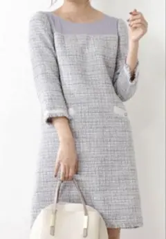 PROPORTION プロポーションボディードレッシング ツイード ワンピース
