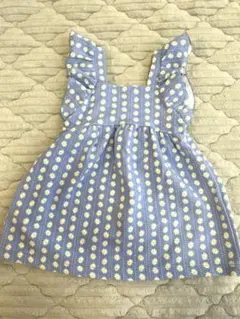 美品　ZARA フリル フラワープリント ワンピース 98cmのサムネイル