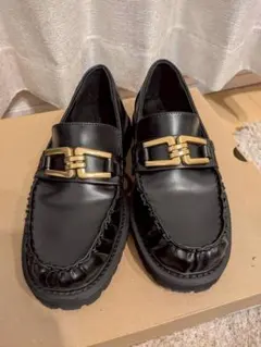 【美品】Mila Owen ミラ オーウェン ビットローファー ブラック