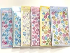 6枚セット❣️しずくちゃん ボンボンドロップ 風 シール ぷくぷくシール